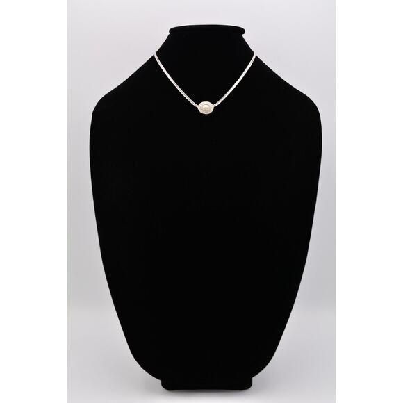 Christian Dior Vintage Collar Necklace Rhinestone Pearl Silver Signed 80s Bin7A - Picture 3 of 12